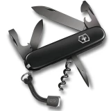 Victorinox Spartan PS Swiss Army Knife, All Black, 12 Tools, 3.6" Closed - 1.3603.3P