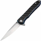 Artisan Cutlery Shark, 3.2" D2 Blade, Carbon Fiber Handle - 1707PS-CF