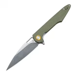 Artisan Archaeo Folder 3.54 in D2 Blade Green G-10 Hndl 1821PS-GNF