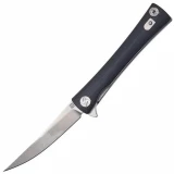 Artisan Waistline Folder 4.06 in D2 Black Curved G-10 Hndl 1805P-BKC