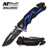 MTech Assisted 3.5 in Blade Black-Blue Aluminum Hndl MT-A865PD