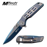 MTech USA Assisted 3.5 in Blade Blue Stainless Hndl MT-A1019BL