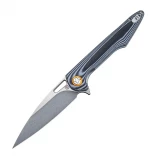 Artisan Archaeo Folder 3.54 in D2 Blade Black White G-10 1821PS-BGC