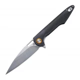 Artisan Archaeo Folder 3.54 D2 Blade Black Curved G-10 1821PS-BKC