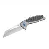 Artisan Megahawk Folder 3.62in M390 Blade Gray Titanium Hndl 1809G-GYM