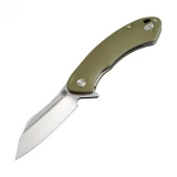 Artisan Eterno Folder 3.54 in D2 Blade Green Curved G-10 1818P-GNC