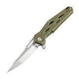 Artisan Bombardier Folder 3.54 in D2 Blade Green G-10 1812P-SGN