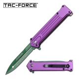 Tac-Force Assisted 3.0 in Blade Purple Aluminum Hndl TF-457PGN