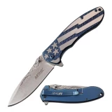 MTech USA Spring Assisted Knife 3.5in Blade 8in Overall-Blue MT-A1023ABL