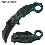 Tac-Force Assisted Karambit 3 in Blade Green Aluminum Hndl TF-1001GN