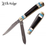 Elk Ridge Multi Blade 3.0 in Blade Turquoise Inlay Hndl ER-954MSC