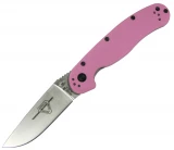 Ontario Knife Model 2 RAT Folder (Pink Handle, Plain Edge)
