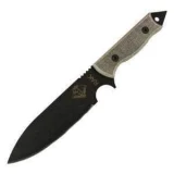 Ontario Knife Company RAK Fixed Blade Knife with Black Micarta Handle