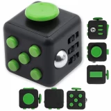 Black & Green Fidget Cube Desk Toy
