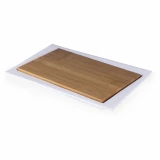Picnic Time Enigma Cutting Board and Serving Tray (White/ Bamboo)