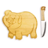 Picnic Time Piggy Cutting Board w/ knife