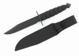 Valor Black Tactical Knife with Punch Bud and Nylon Sheath
