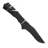 SOG Trident Elite Single Blade Assisted Open Knife, Black Handle, Blac
