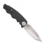 SOG Zoom Single Blade Folder Knife, Black Aluminum Handle, Satin Tanto