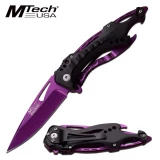 MTech Assisted 3.5 in Purple Blade Purple-Blk Aluminum Hndl MT-A705PE