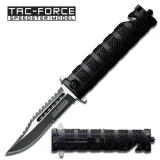 Tac-Force Asssisted 3.5 in Blade Aluminum Hndl TF-710BK
