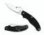 Spyderco UK Penknife Drop Point PlainEdge Pocket Knife with Black FRN Handle