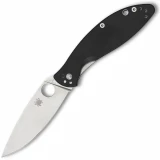 Spyderco Astute, 3" Plain Satin Blade, Black G10 Handle - C252GP