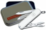 Victorinox Swiss Army Knife Classic SD White in Gift Tin