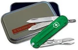 Victorinox Swiss Army Knife Classic SD, Emerald Translucent in Gift Ti