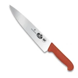 40424 - VICTORINOX Chef's, 10" Blade, 2.25" at Red Fibrox Pro Handle