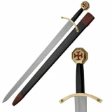 Medieval Knight Of Templar Sword