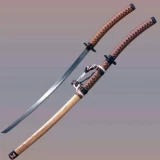42.5" Natural Wood Finish Reverse Jintachi Sword