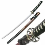 41.8" Traditional 2 Tone Samurai Sword, Burgundy & Brown