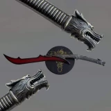 Red Dragon Blade Open Mouth Sword