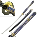 39" Overall Japanese Last Samurai Warrior Katana Sword, Blue Orchid