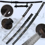 Samurai Katana Sword w/ Wood Scabbard and Display Stand