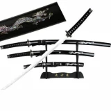 Japanese Samurai Practical Sword Set Black