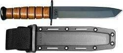 Ka-bar Knives Tanto Leather Handle Straight Edge