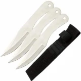 Jack Ripper Throwing Knives 3 Piece Set, Silver