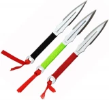Uzi Throwing Knife Set with Color Ninja Style Wrist Holster