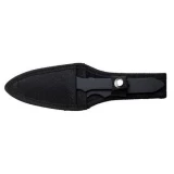 UZI Throwing Knife II, Large and Small Black and Silver Stainless Steel Blades