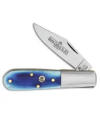 Queen Barlow Traditional Pocket Knife 3.5" Smooth Blue Bone
