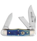 Queen Railsplitter Traditional Pocket Knife 3.75" Smooth Blue Bone