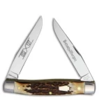 Queen Cutlery Muskrat Traditional Pocket Knife 3.5" Stag 03212