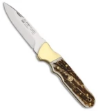 Puma 2+2 Ergon I Lockback Knife Genuine Stag (3.625" Satin) 210651