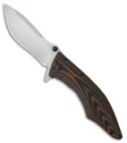 Outdoor Edge Conquer Frame Lock Knife  Brown G-10  (3.5" Stonewash)