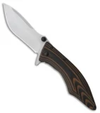 Outdoor Edge Conquer Frame Lock Knife Brown G-10  (3" Stonewash)