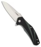 MARSER Stadter 25 Liner Lock Knife Black/Green G-10 (3.25" Satin)