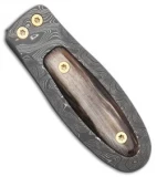 LionSteel Damascus Gentleman's Pocket Money Clip w/ Ram Horn Insert