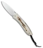 LionSteel Big Opera Knife Stag (3.5" Satin) 8810 CE